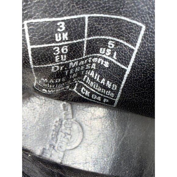 Dr. Martens Teresa Black Suede Leather Buckle Boots Womens Size 5 - Picture 7 of 10